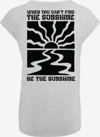 F4NT4STIC Shirt 'Be The Sunshine' in Grijs: voorkant