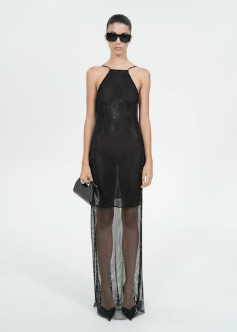 MANGO Evening Dress 'Malla' in Black: front