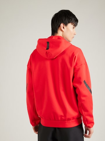 ADIDAS SPORTSWEAR Athletic Zip-Up Hoodie 'Z.N.E.' in Red