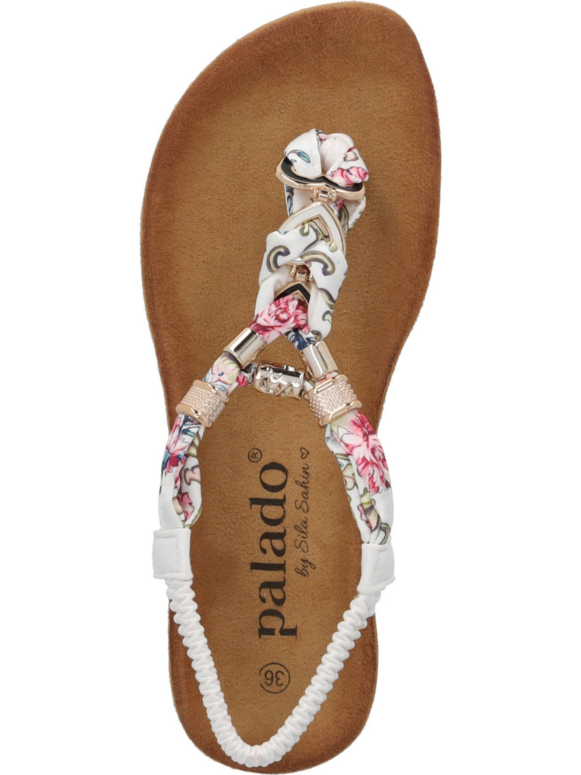 Flip-flops 'Jurte' de la Palado by Sila Sahin pe alb