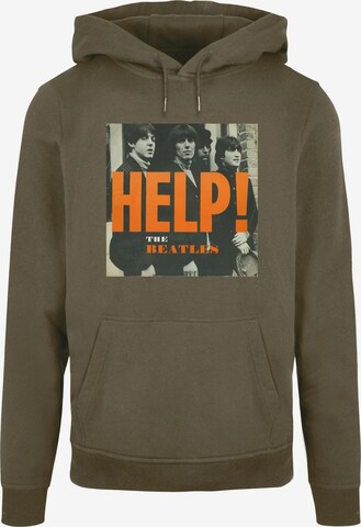 Merchcode Sweatshirt 'Beatles - Album Help' in Green: front