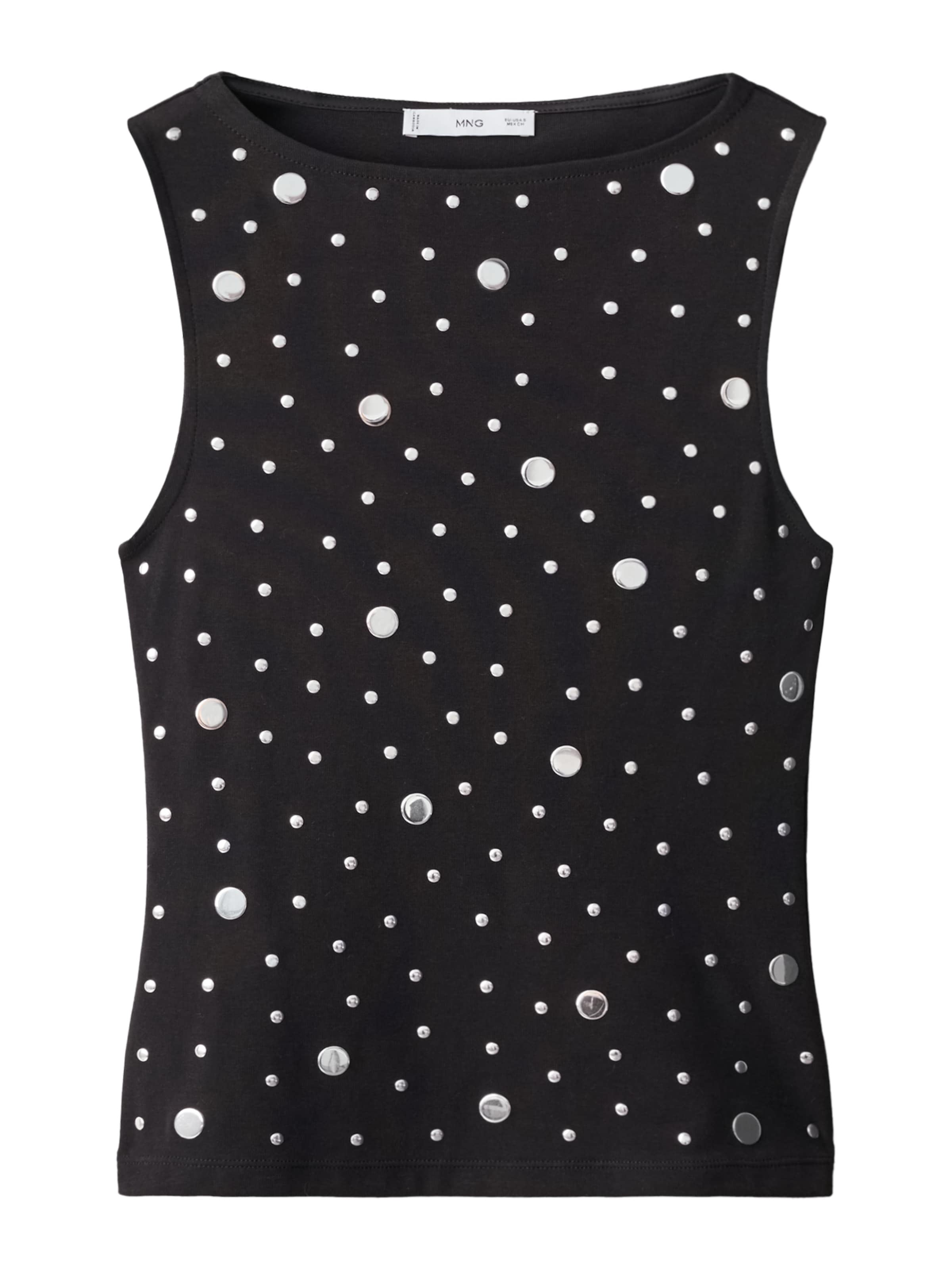 MANGO Top 'XDisco' in Black: front