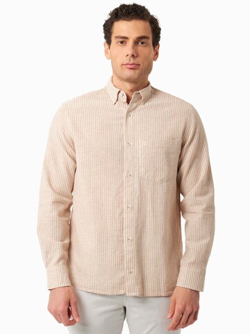 Organication Regular Fit Hemd in Beige: Vorderseite