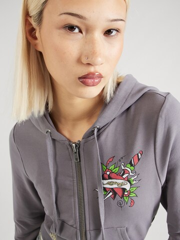 Ed Hardy Sweatjacke in Grau