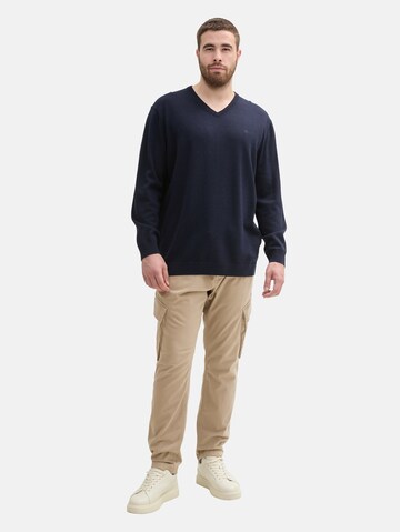 TOM TAILOR Men + Tapered Hose in Braun