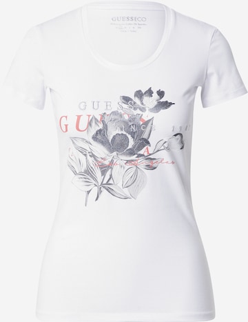 GUESS Shirt 'ANUKE' in Wit: voorkant