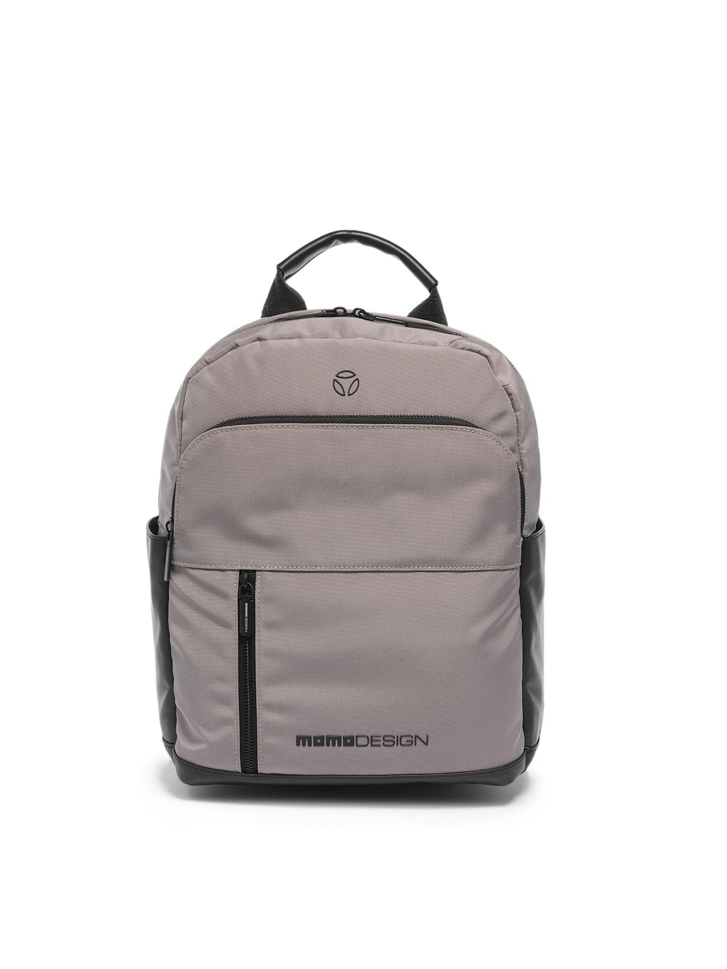 Zaino 'Zaino Momo Design Uomo Poliestere con Zip e Tasche Organizzate' di Momo Design in grigio: frontale