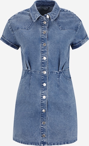 Only Petite Jurk 'FLEUR' in Blauw: voorkant