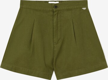 Thinking MU Pleat-Front Pants 'Narciso' in Green: front