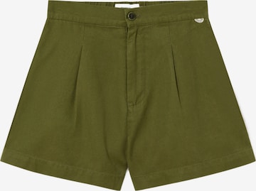 Thinking MU Loose fit Pleat-Front Pants 'Narciso' in Green: front