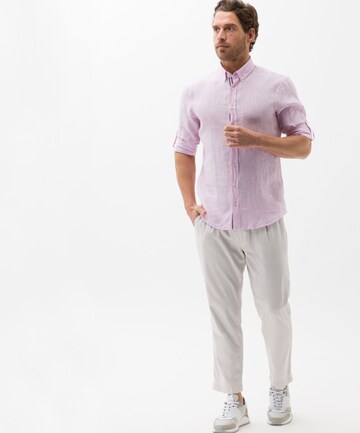BRAX Regular fit Button Up Shirt 'Dirk' in Purple