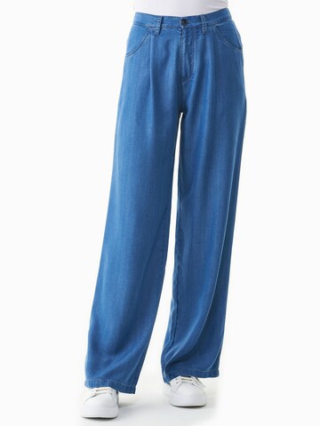 Organication Wide Leg Hose in Blau: Vorderseite