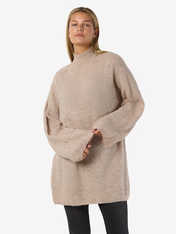 Robes en maille 'NMBALANCE' Noisy may en gris : devant