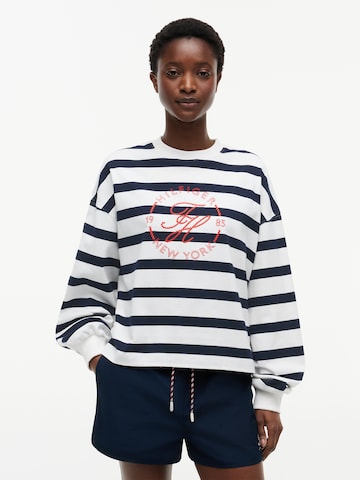 Tricou 'ROUNDAL' de la TOMMY HILFIGER pe alb: față