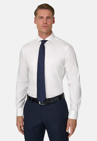 Boggi Milano Regular fit Button Up Shirt in White: front