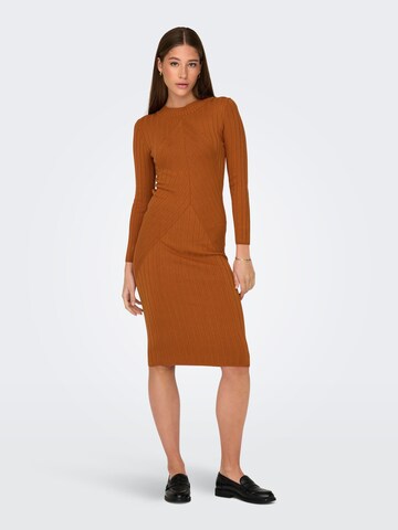 JDY Knitted dress in Brown