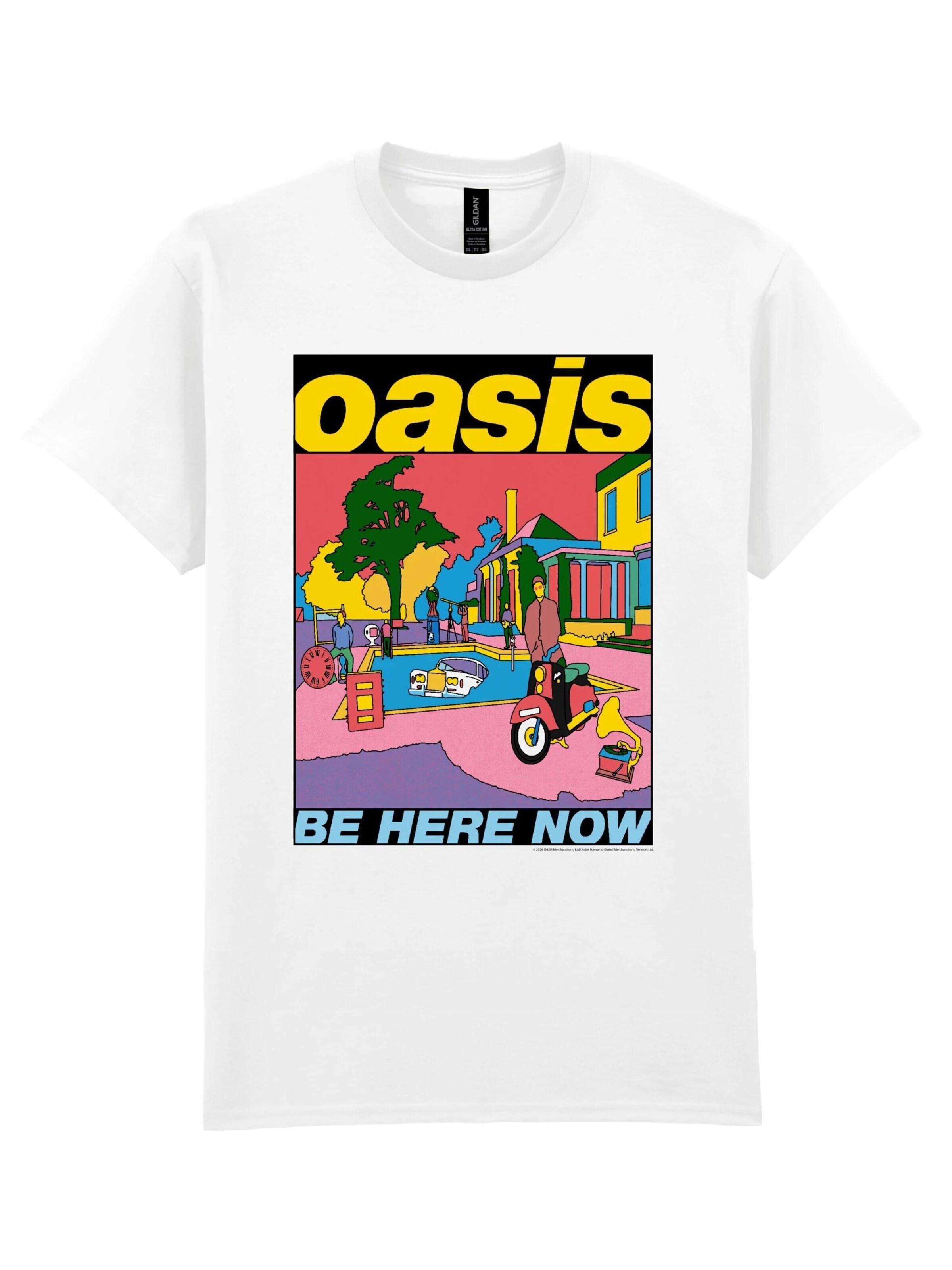 Oasis Koszulka 'Oasis- Be Here Now Full C T-Shirt' w kolorze biały