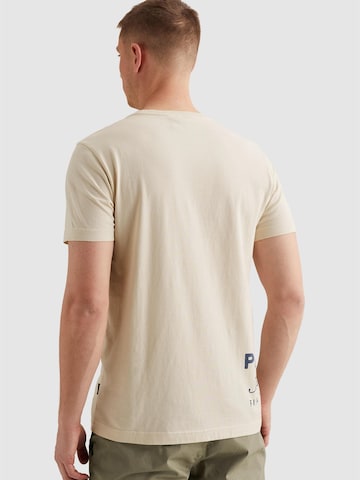 PME Legend Shirt 'PME LEGEND - T-shirt with off-placed artworks' in Beige