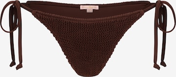 Pantaloncini per bikini 'Scrunch' di Moda Minx in marrone: frontale