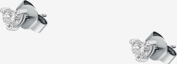 Live Diamond Earrings in Silver: front