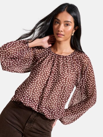 Friends Like These Bluse in Braun: Vorderseite