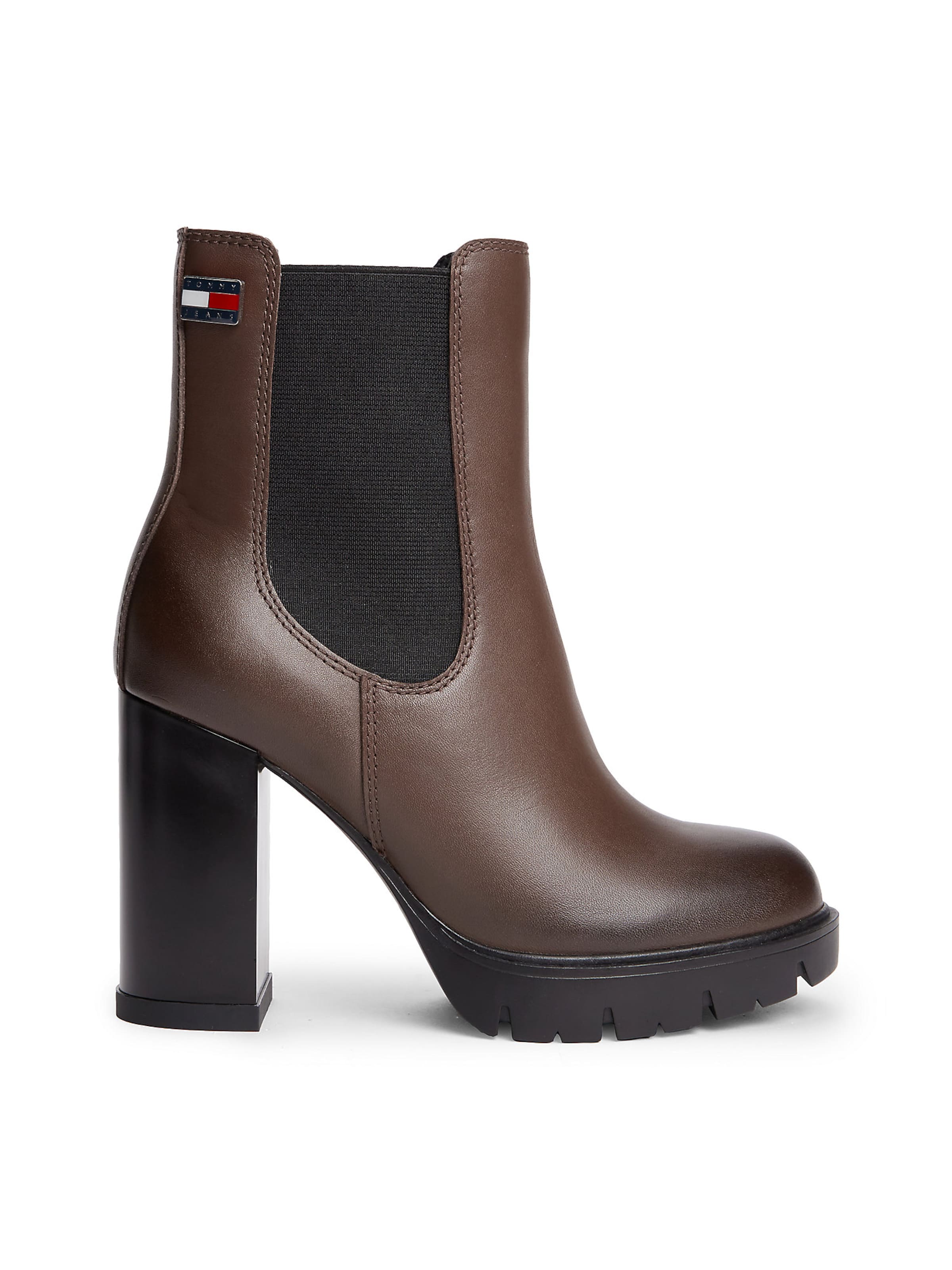 Tommy Jeans Chelsea boots in Bruin