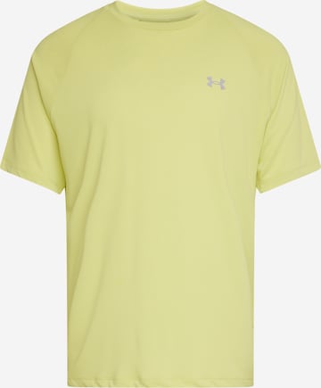 UNDER ARMOUR Functioneel shirt 'Tech' in Geel: voorkant