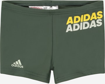 ADIDAS PERFORMANCE Athletic Swimwear in Green: front