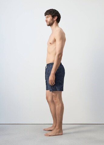 MANGO MAN Board Shorts 'Flower' in Blue
