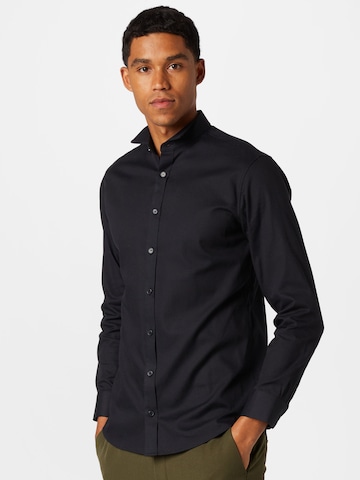 Regular fit Camicia 'TUX' di SELECTED HOMME in nero: frontale