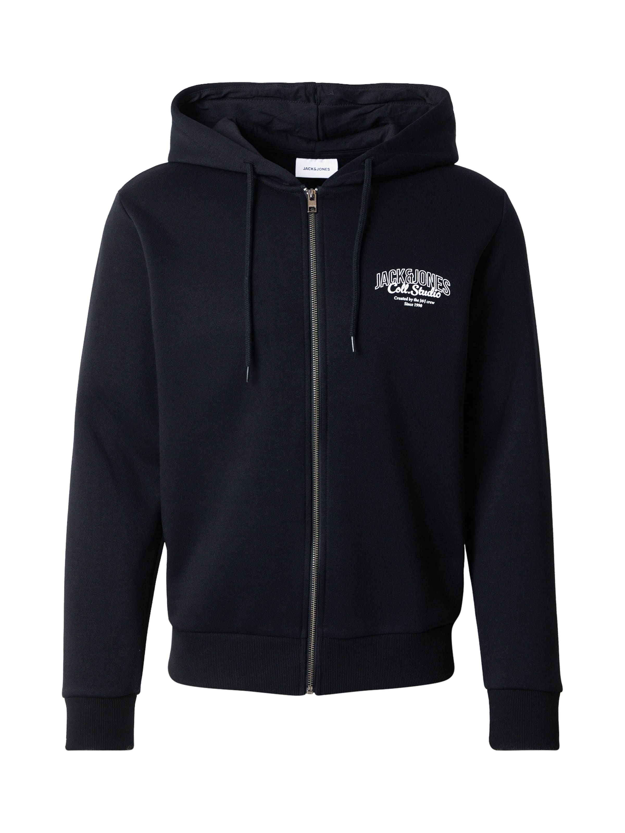 Veste de survêtement 'JJMAKOTO' JACK & JONES en noir : devant