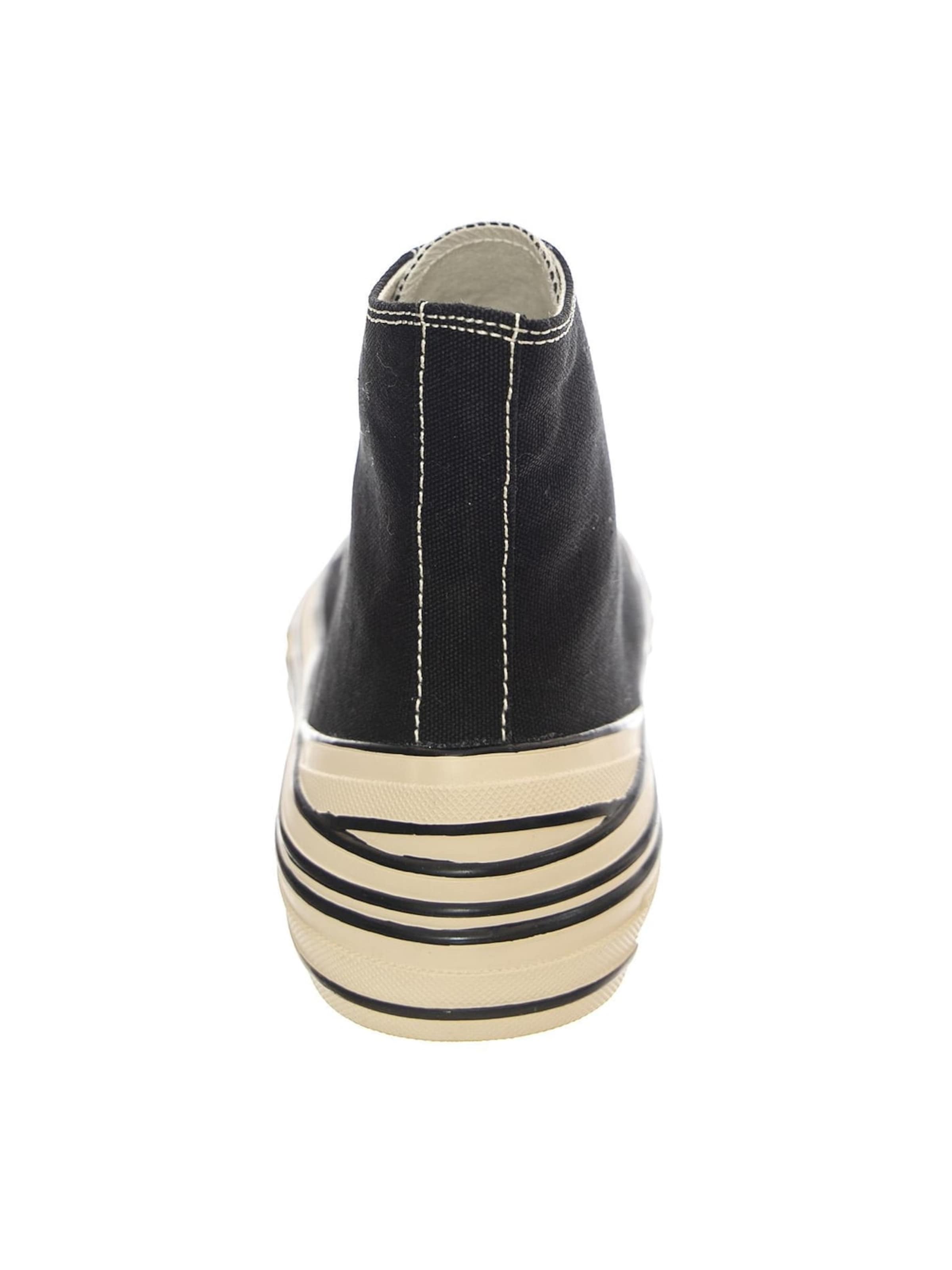 Jeffrey Campbell Sneaker high 'JC Play Endorphin-H Canvas Black Shoes' i sort