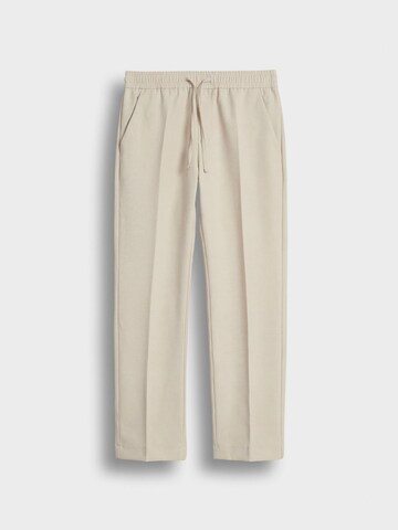 Burocs Pleat-Front Pants in Beige: front