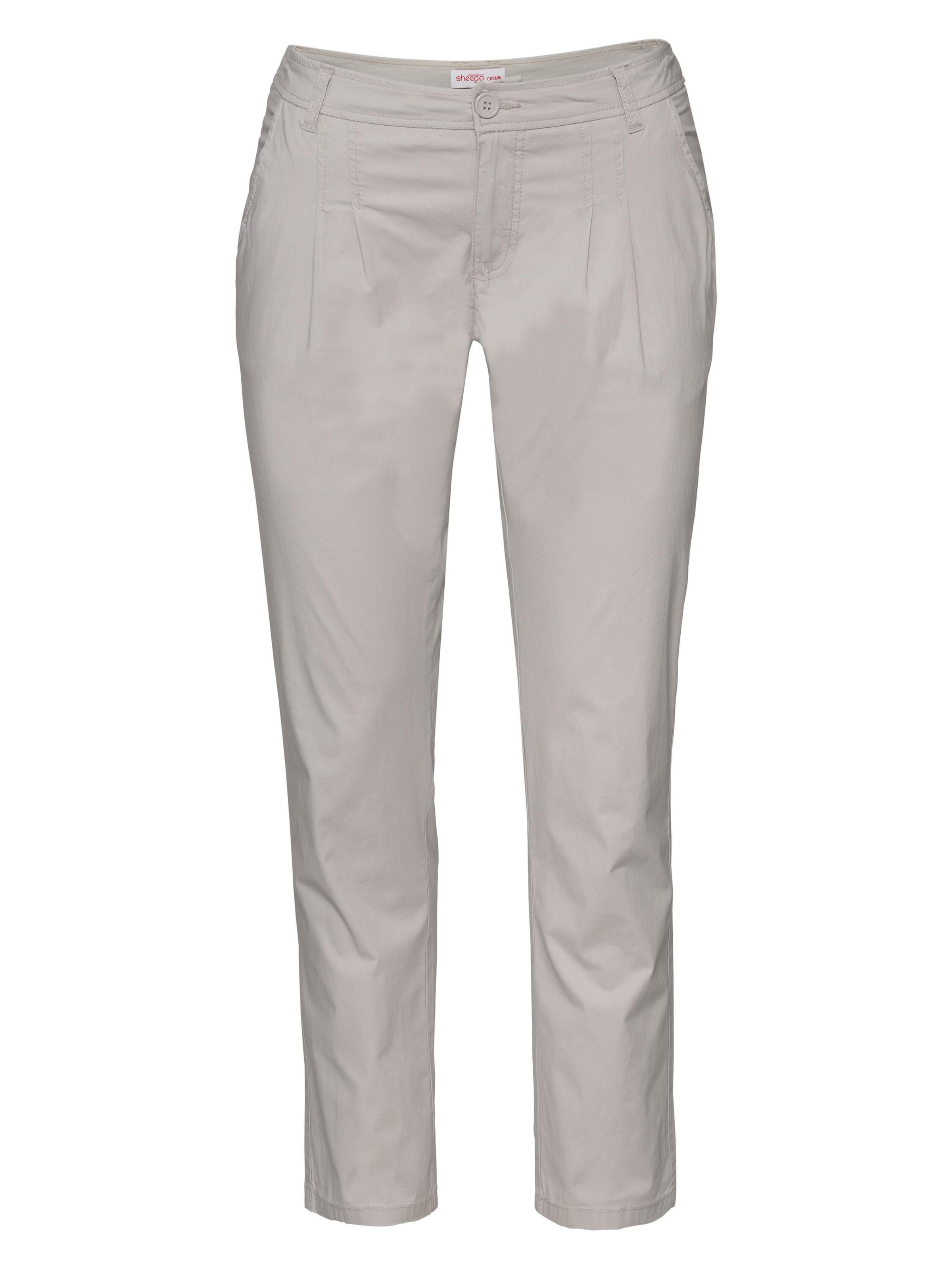 SHEEGO Slimfit Παντελόνι τσίνο σε γκρι: μπροστά