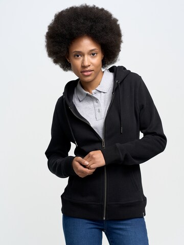 BIG STAR Zip-Up Hoodie in Black