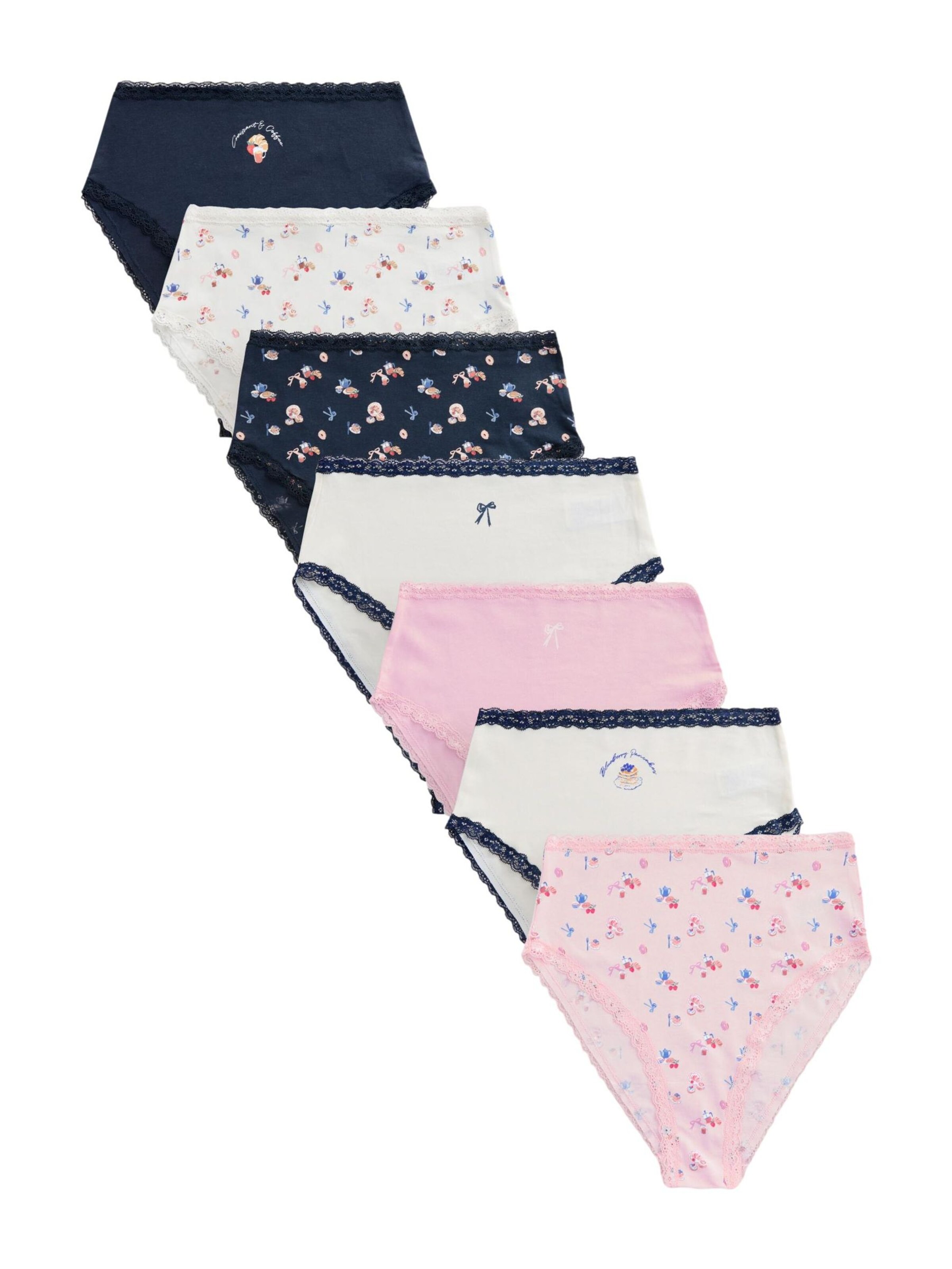 Next Slip in navy / pink / weiß, Produktansicht