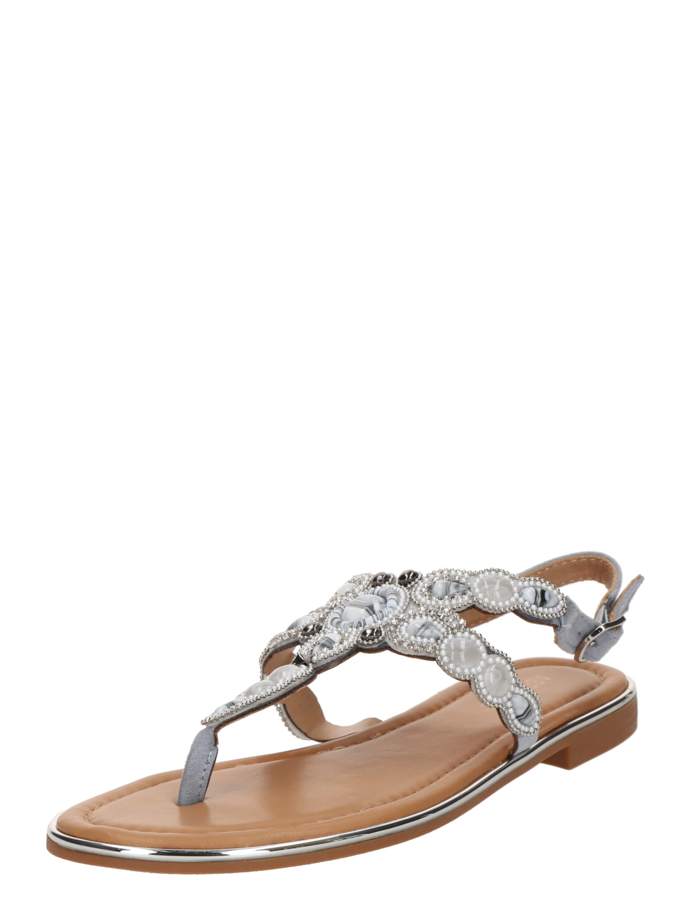 ABOUT YOU T-bar sandals 'Nahla' in Grey: front