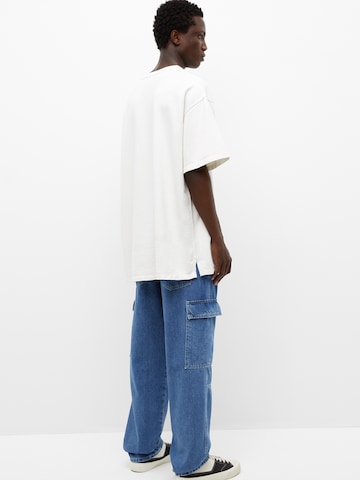 Loosefit Jeans cargo Pull&Bear en bleu