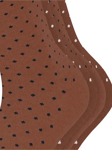 ESPRIT Socken 'Fine Dot 4-Pack' in Braun: Vorderseite