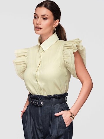 Camicia da donna di Ombre in verde: frontale
