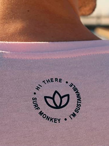 Surf Monkey - Camiseta en rosa