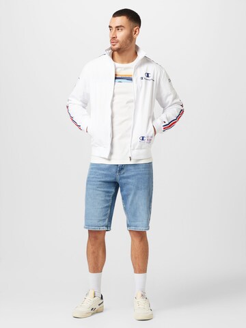 Champion Authentic Athletic Apparel Prehodna jakna | bela barva