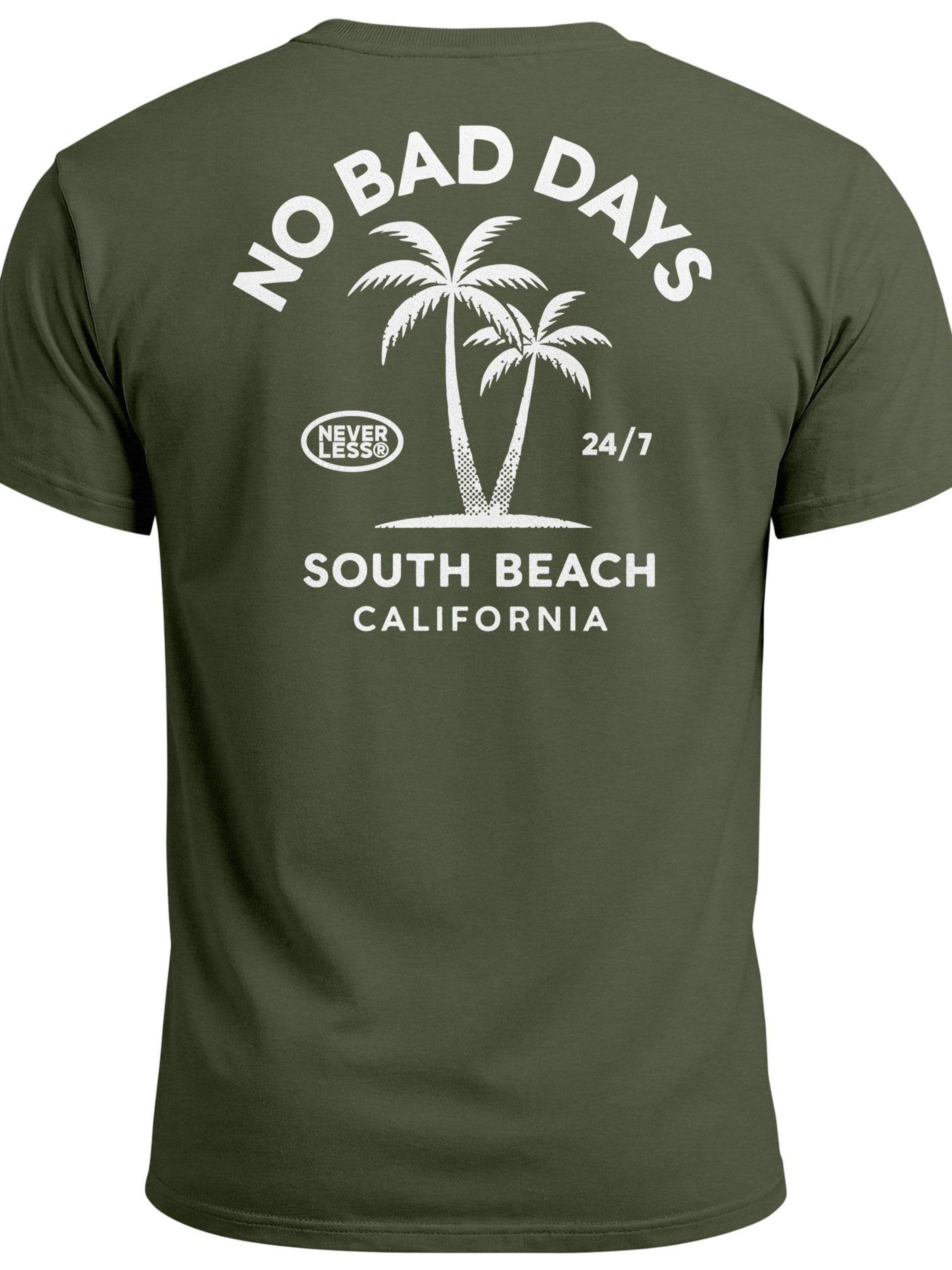 Neverless Shirt 'No Bad Days' in Green