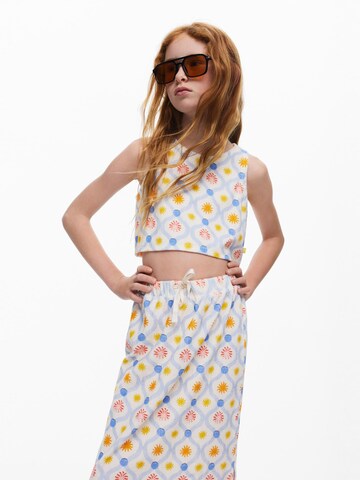 Top 'Soles' de la Desigual pe alb: față