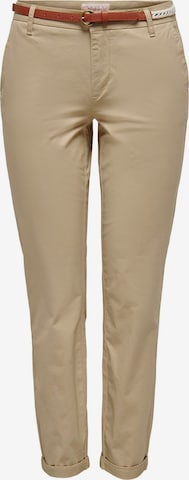 Coupe slim Pantalon chino ONLY en beige : devant