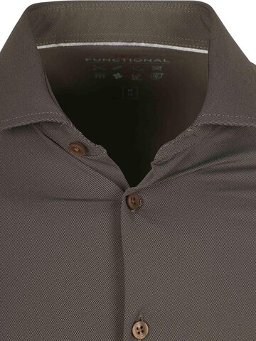PURE Slim fit Button Up Shirt in Brown