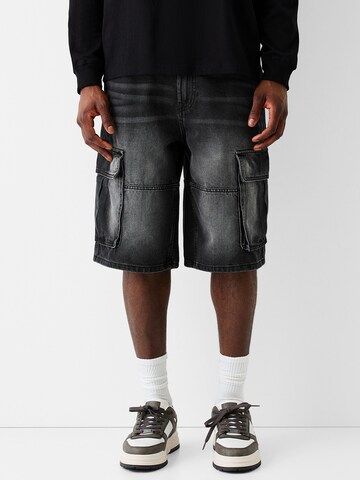 Bershka Loosefit Cargo farmer - fekete