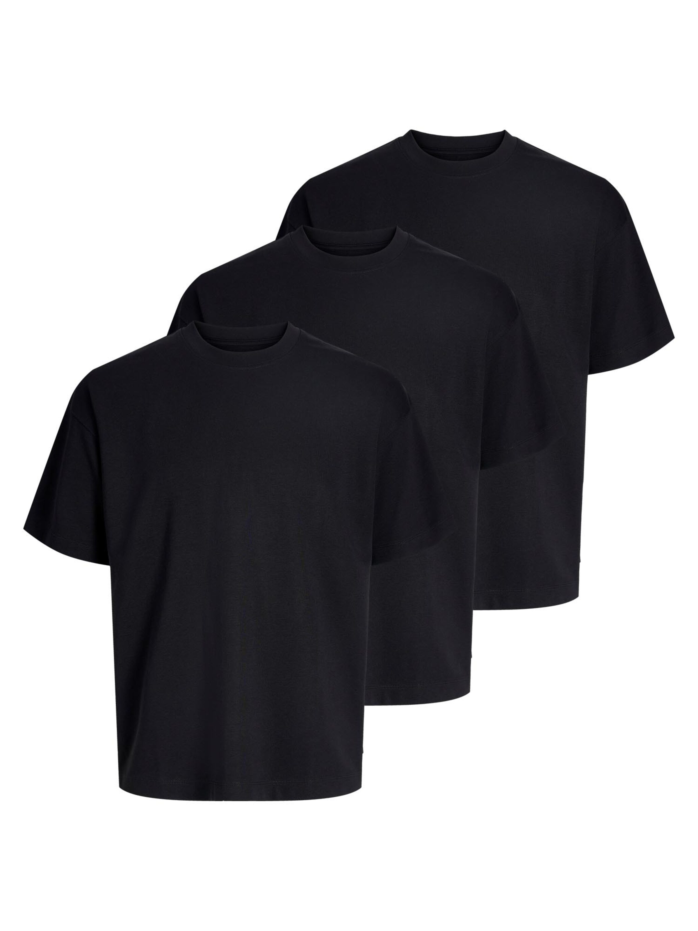 JACK & JONES Shirt 'Barron Tee' in Black: front