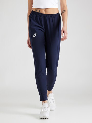 Coupe slim Pantalon de sport 'MATCH' ASICS en bleu : devant