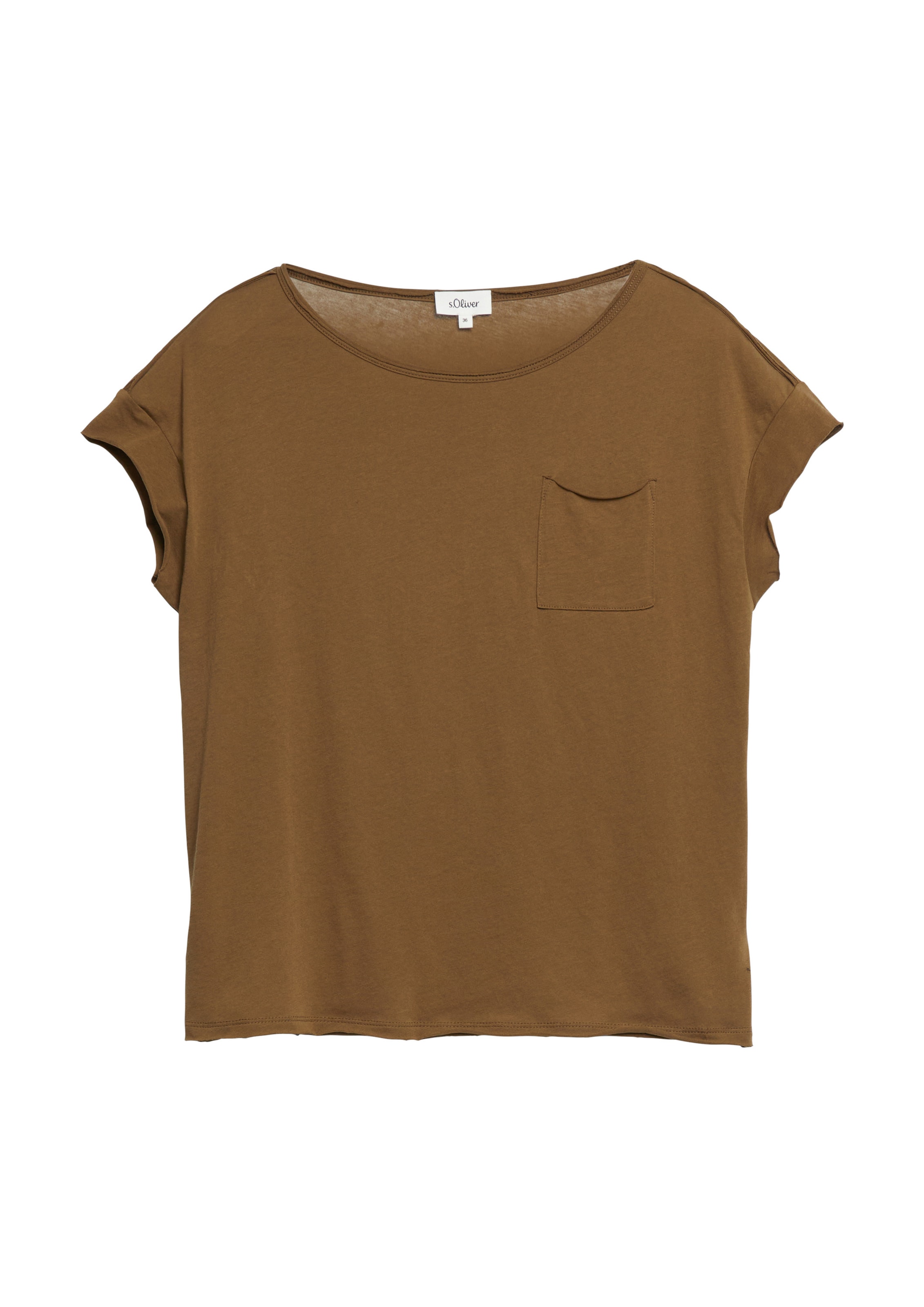 s.Oliver T-Shirt in Braun: Vorderseite